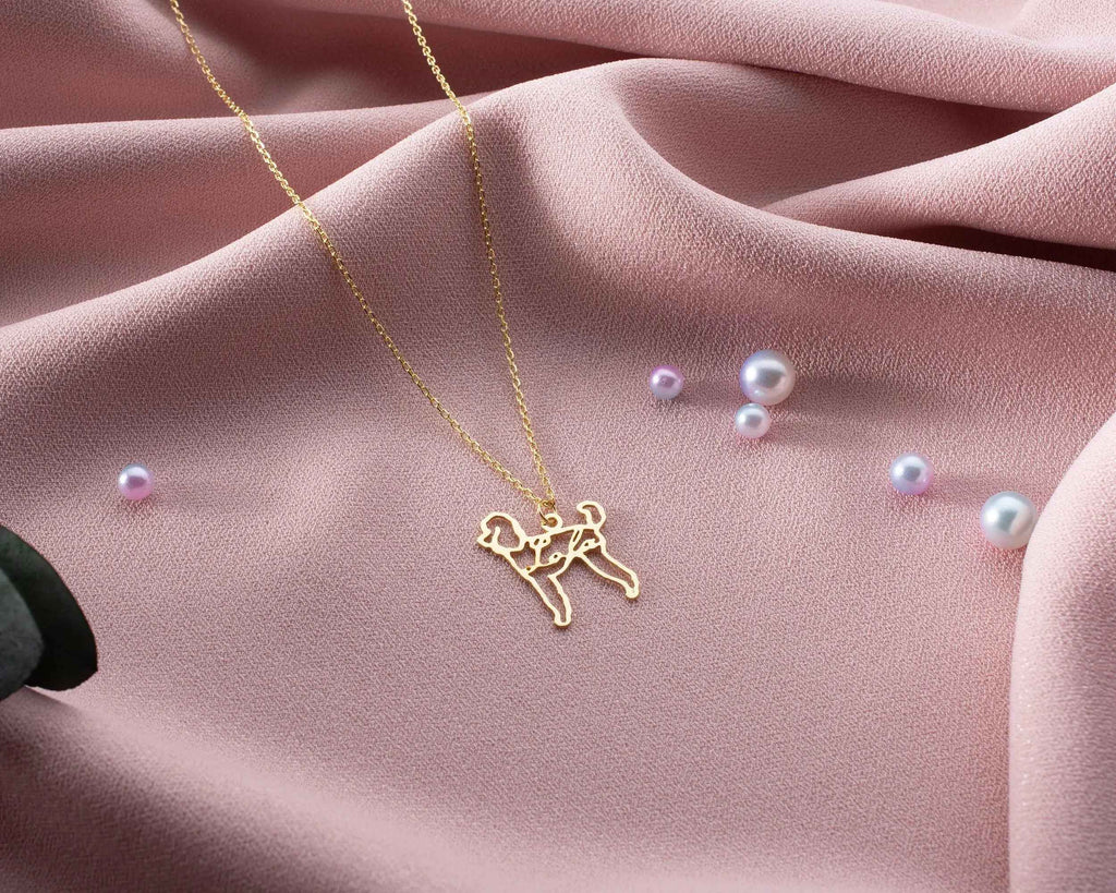 Custom Dog Name Necklace: Sterling Silver Pet Memorial Jewelry