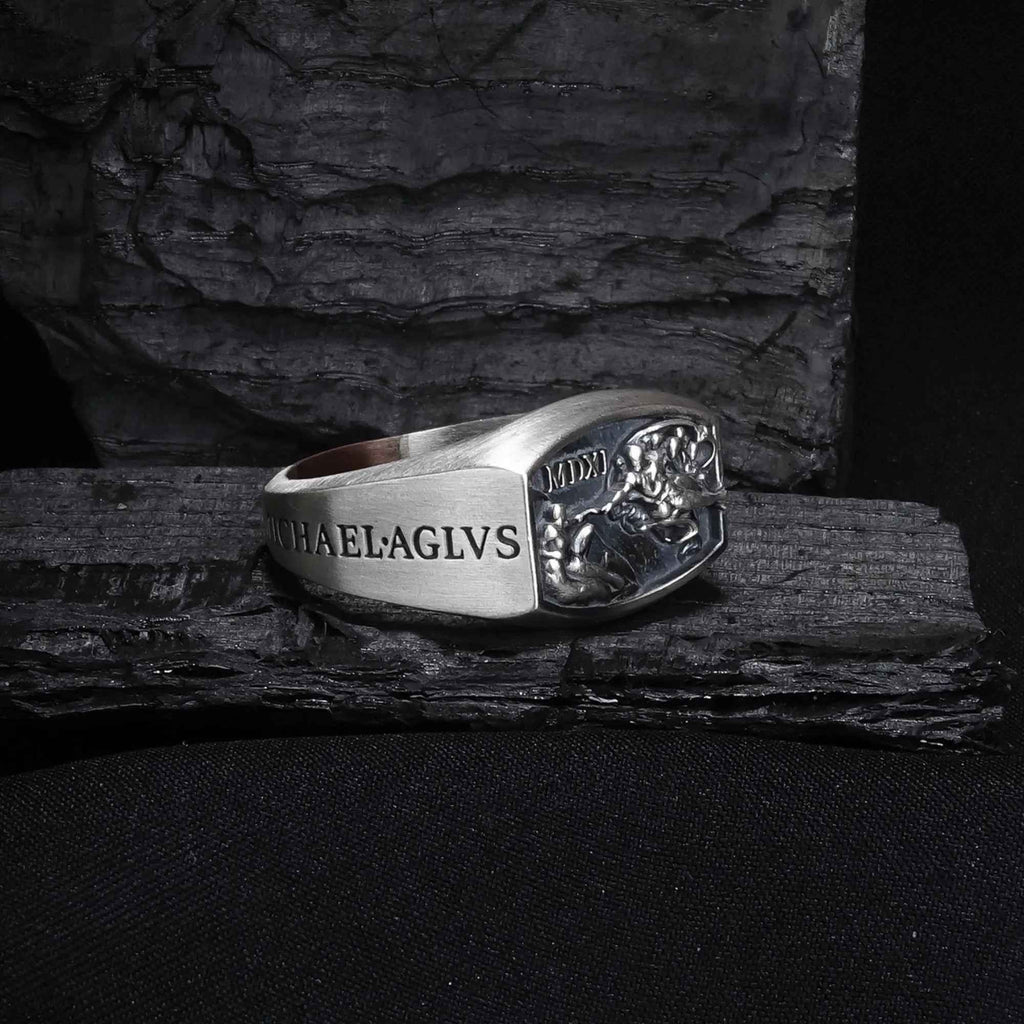 Sterling Silver Michelangelo Ring: Renaissance Art, Hand of God