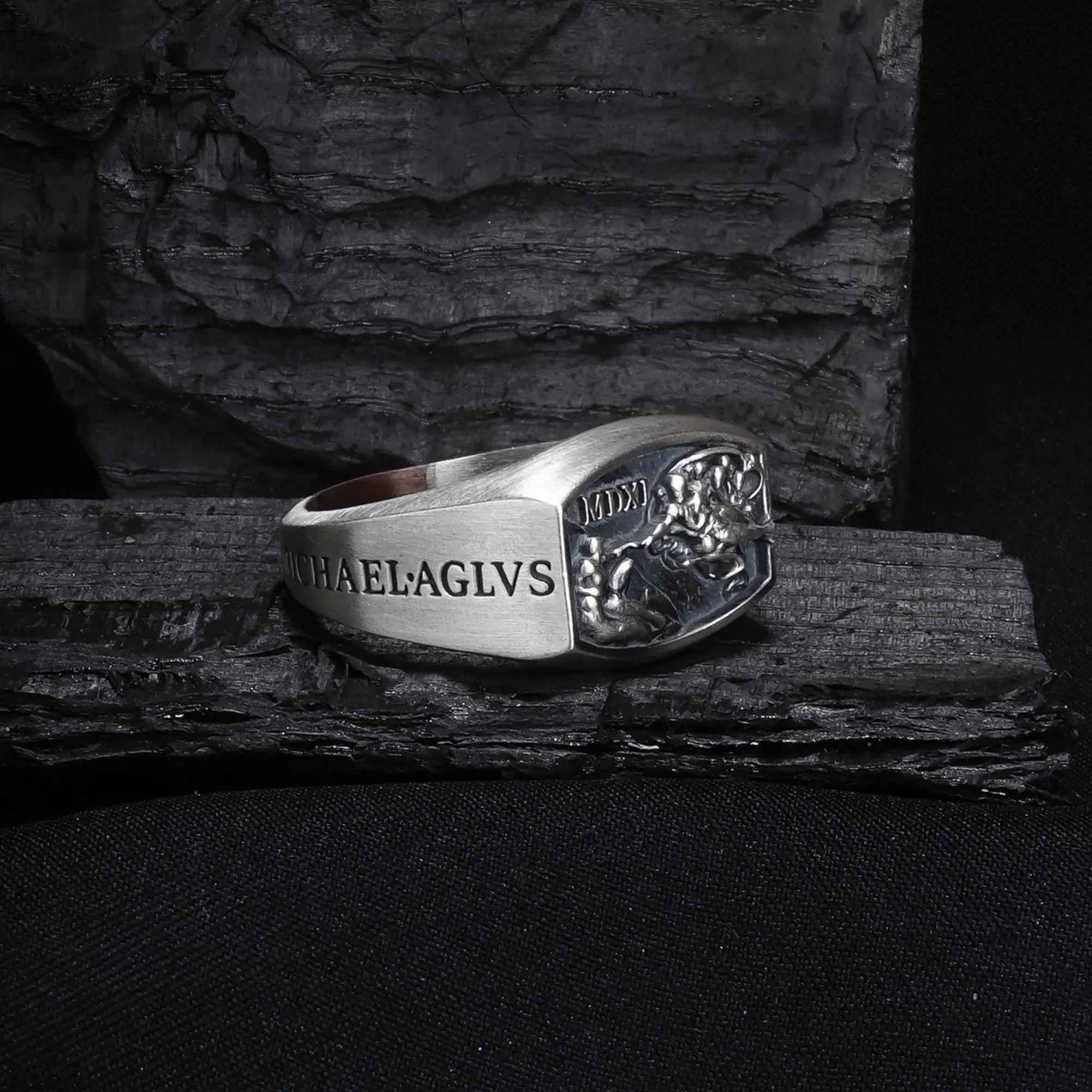 Sterling Silver Michelangelo Ring: Renaissance Art, Hand of God