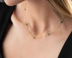 Dainty Sterling Silver Evil Eye Necklace: Gold Protection Jewelry