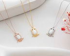 Australian Opal Owl Necklace: Handmade Sterling Silver Animal Pendant
