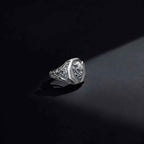 Sterling Silver Oni Mask Ring: Japanese Samurai Biker Jewelry