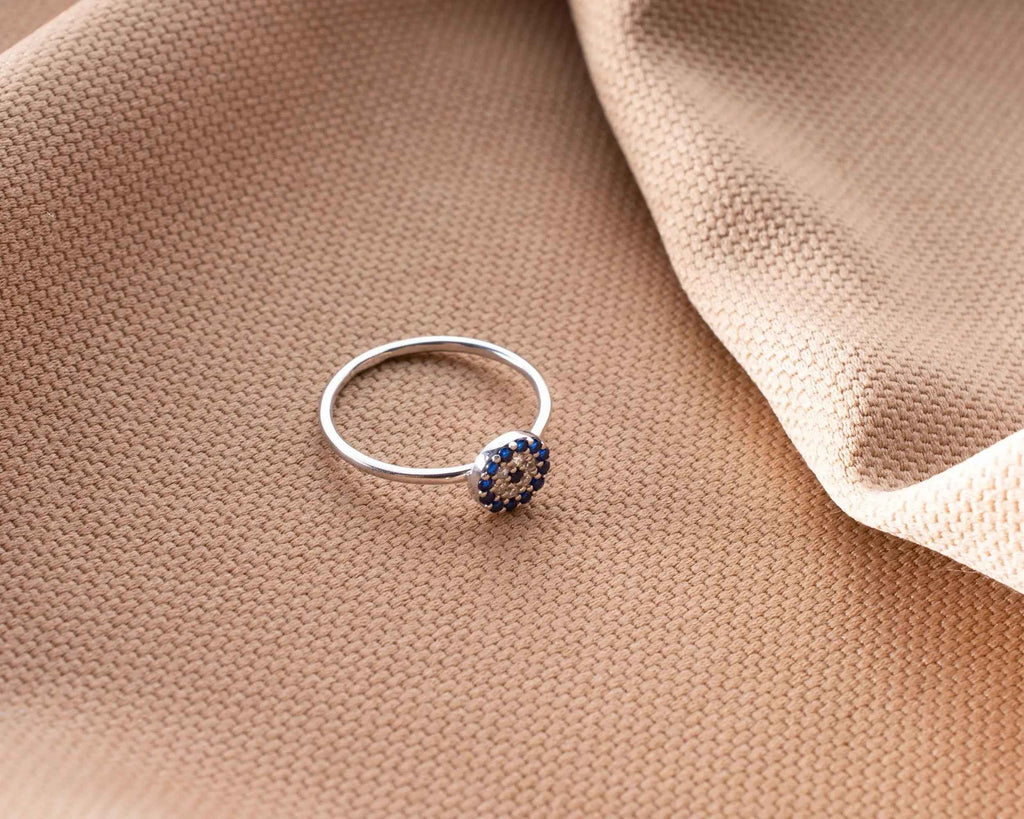 Sterling Silver Evil Eye Ring: Women's Protection Jewelry