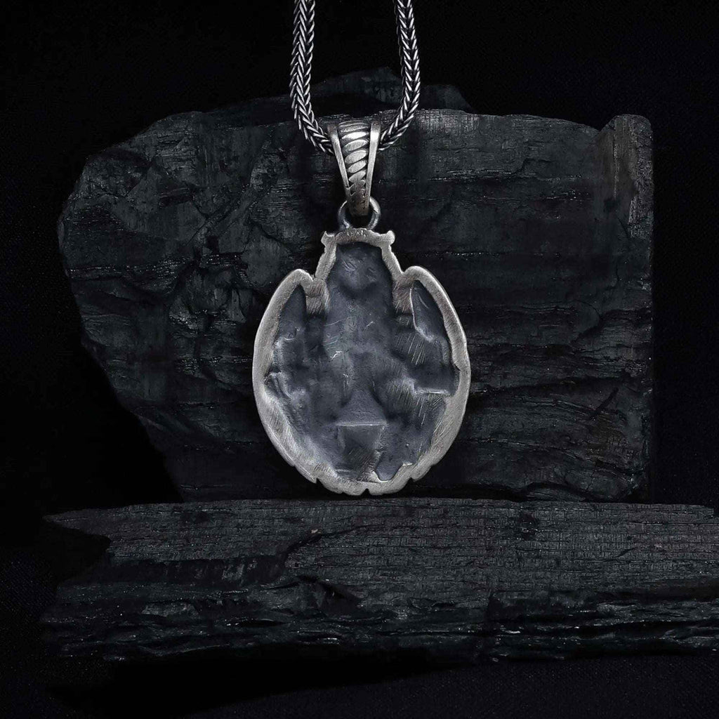 Sterling Silver Owl Pendant Necklace: All-Seeing Eye Illuminati Symbol