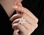 Opal Lotus Flower Necklace: Sterling Silver, Handmade Jewelry