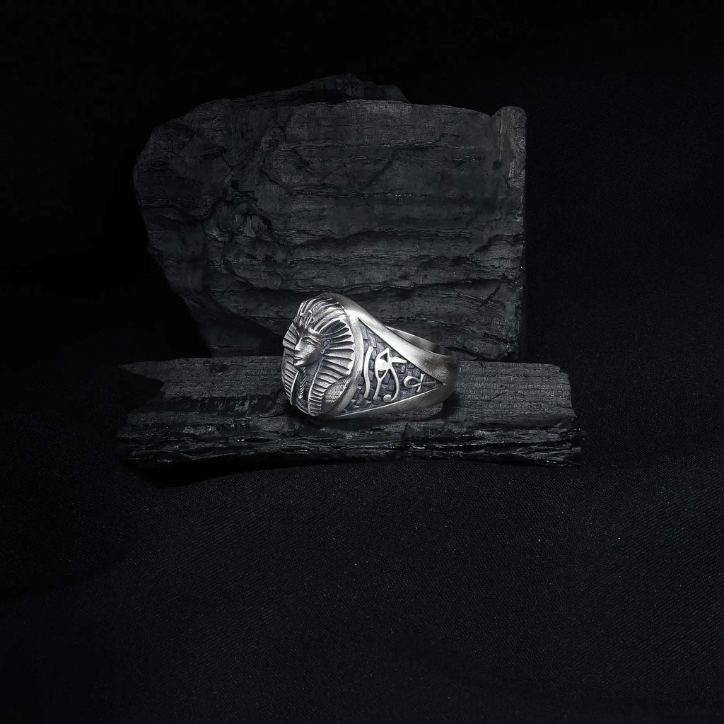 Sterling Silver Eye of Horus Ring: Ancient Egyptian Pharaoh Jewelry   Charmora Jewelry