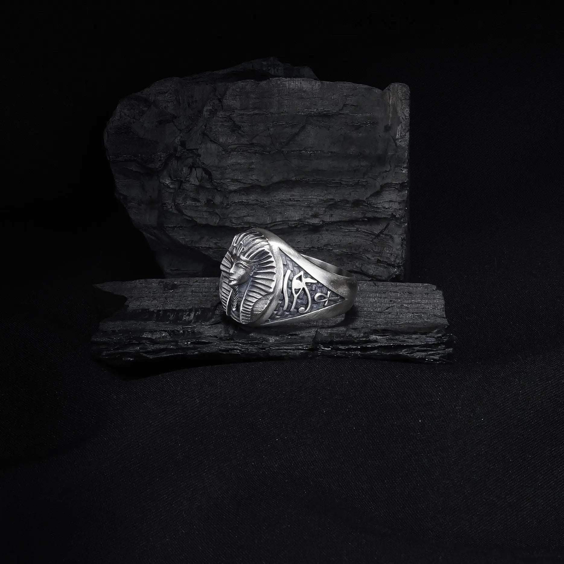 Sterling Silver Eye of Horus Ring: Ancient Egyptian Pharaoh Jewelry   Charmora Jewelry