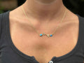 Opal Tulip Necklace: Sterling Silver Floral Pendant, Handmade Jewelry