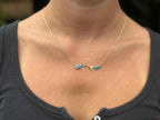 Opal Tulip Necklace: Sterling Silver Floral Pendant, Handmade Jewelry