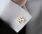Personalized Initial Cufflinks: 925 Sterling Silver Custom Engraved