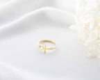 Solid Gold Ankh Ring: Egyptian Cross Jewelry, Handcrafted Gift