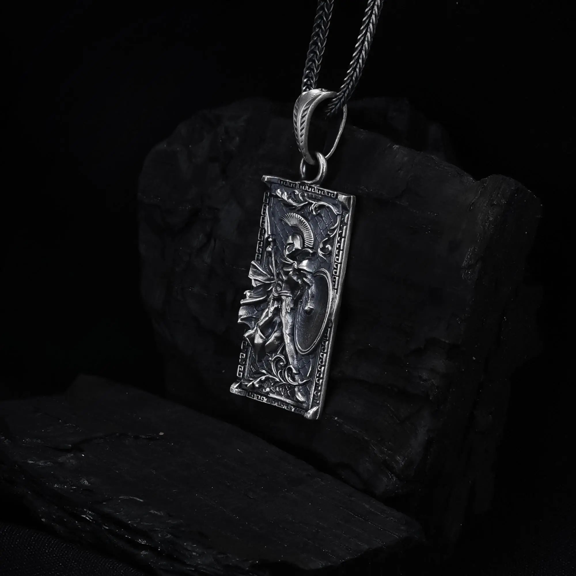 Sterling Silver Spartan Warrior Necklace: Greek Pendant Jewelry   Charmora Jewelry