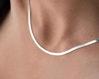Italian Sterling Silver Chain Necklace, Gift for Her