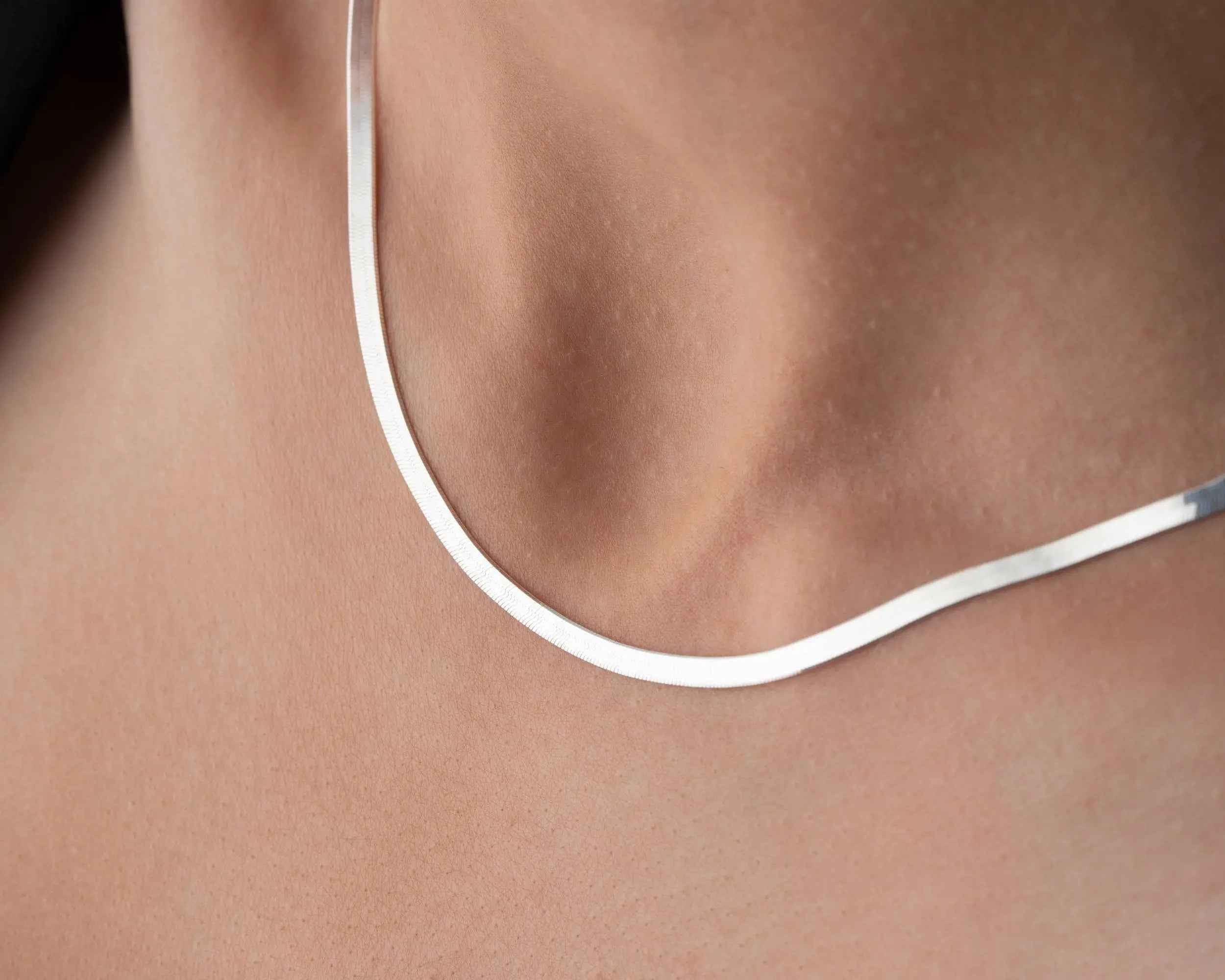 Italian Sterling Silver Chain Necklace, Gift for Her