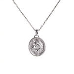 Wolf Guardian Medallion Necklace  Necklace  Charmora Jewelry