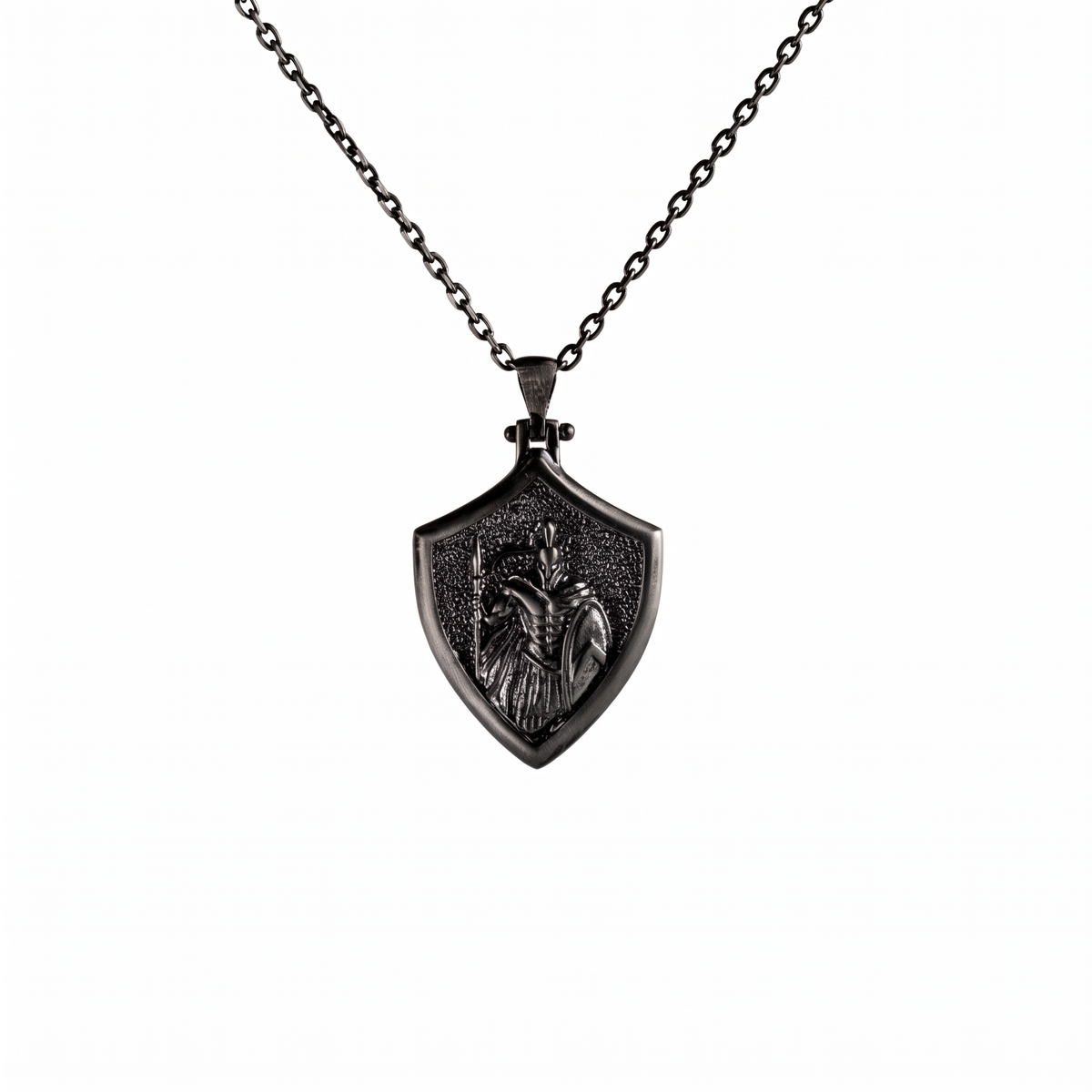 Spartan Warrior Shield Necklace  Necklace  Charmora Jewelry