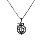 Nautical Anchor Serpent Coiled Necklace  Necklace  Charmora Jewelry