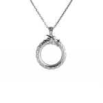 Ouroboros Dragon Eternal Cycle Necklace  Necklace  Charmora Jewelry