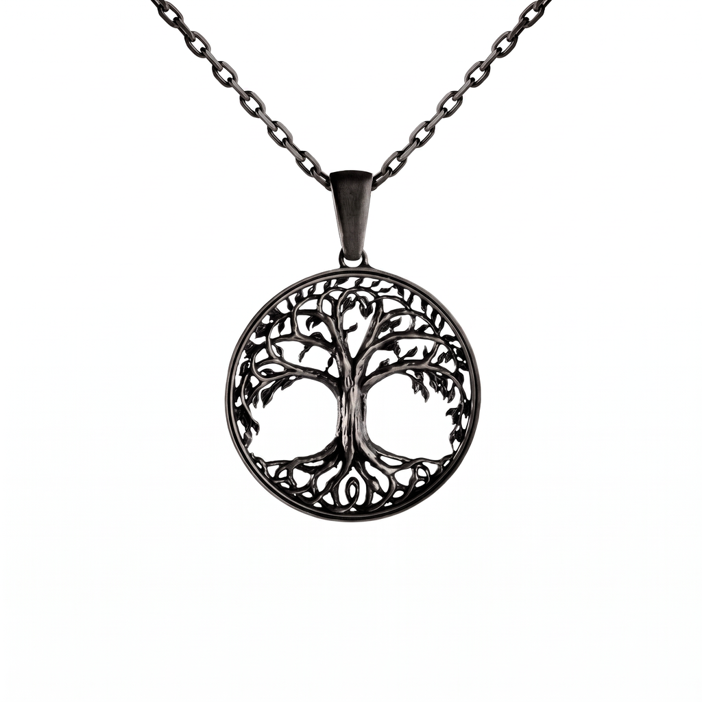 Yggdrasil Tree of Life Relief Necklace  Necklace  Charmora Jewelry