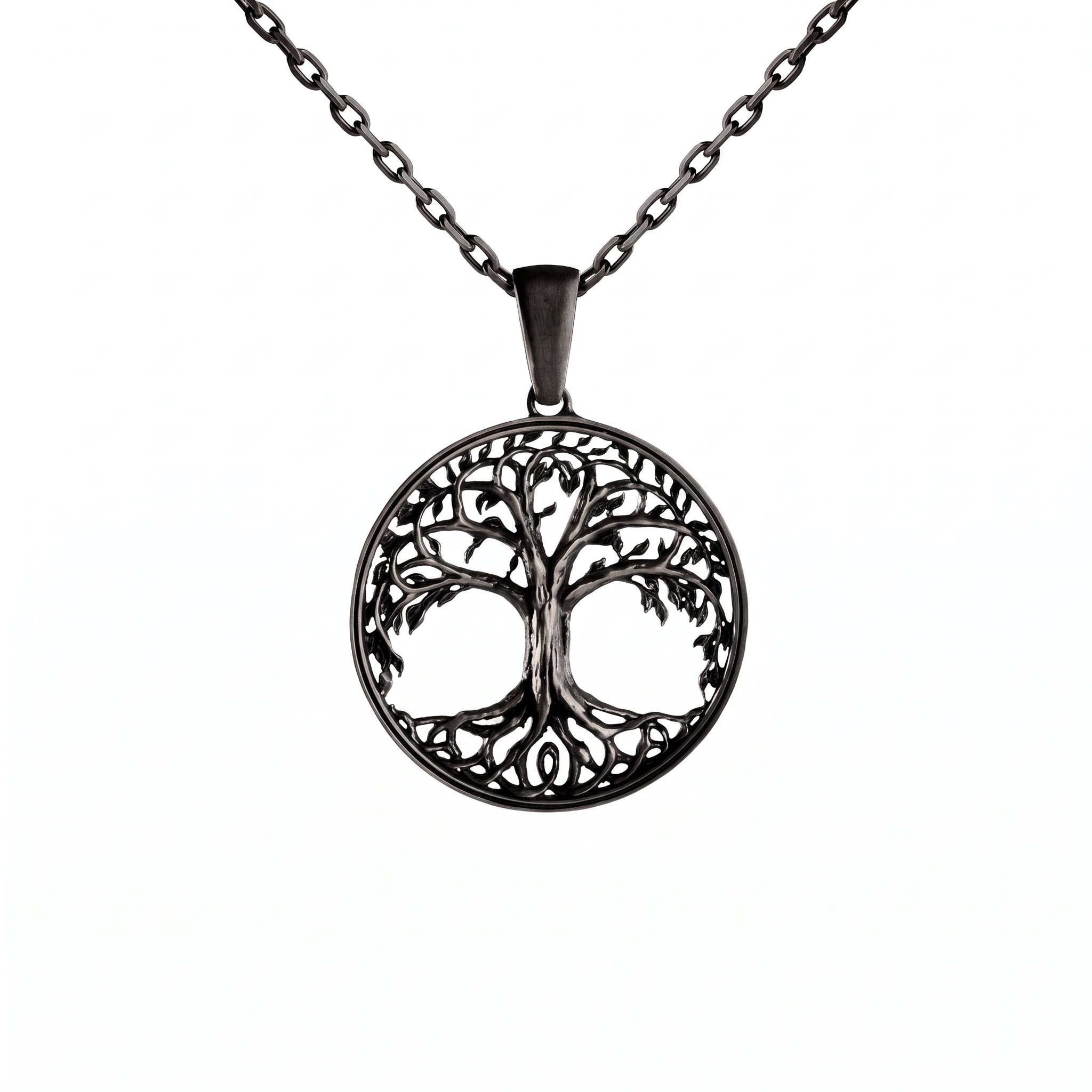 Yggdrasil Tree of Life Relief Necklace  Necklace  Charmora Jewelry