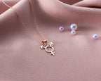 Sterling Silver Transgender Symbol Necklace: Pride LGBT Jewelry