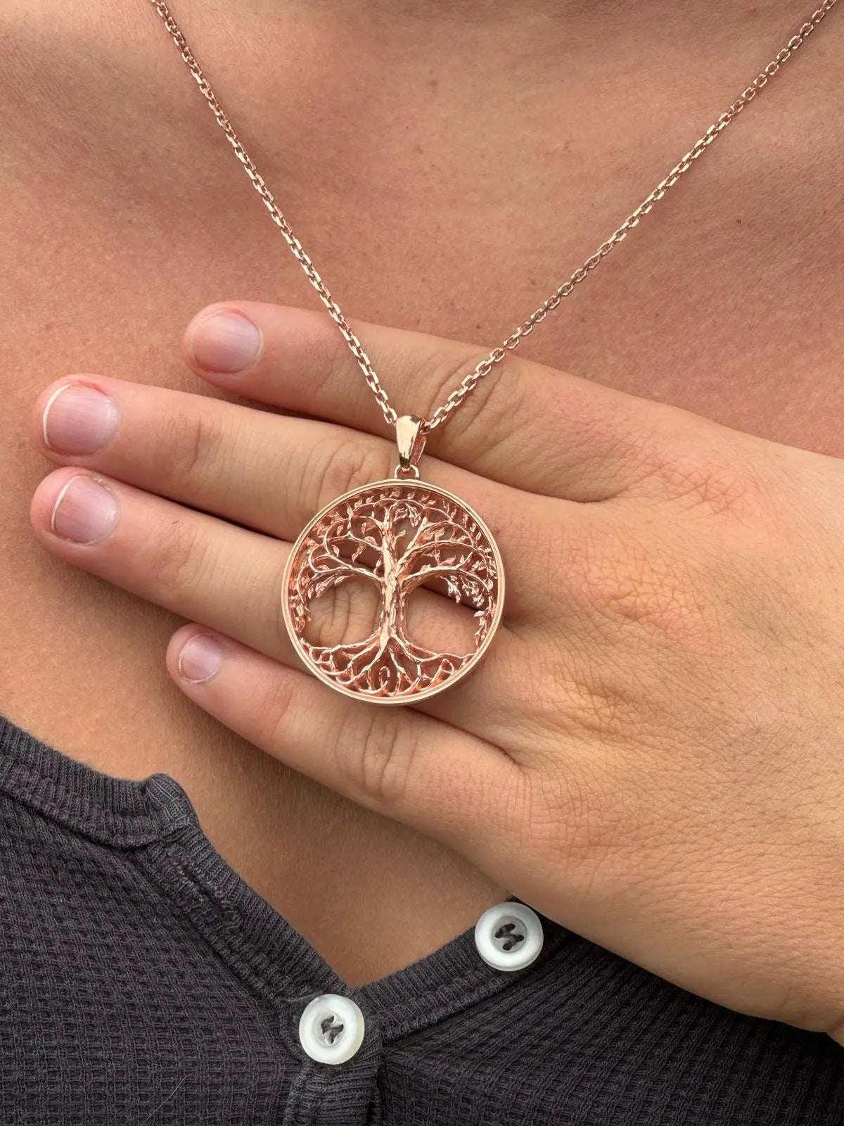 Sterling Silver Yggdrasil Necklace: Viking Tree of Life Pendant   Charmora Jewelry