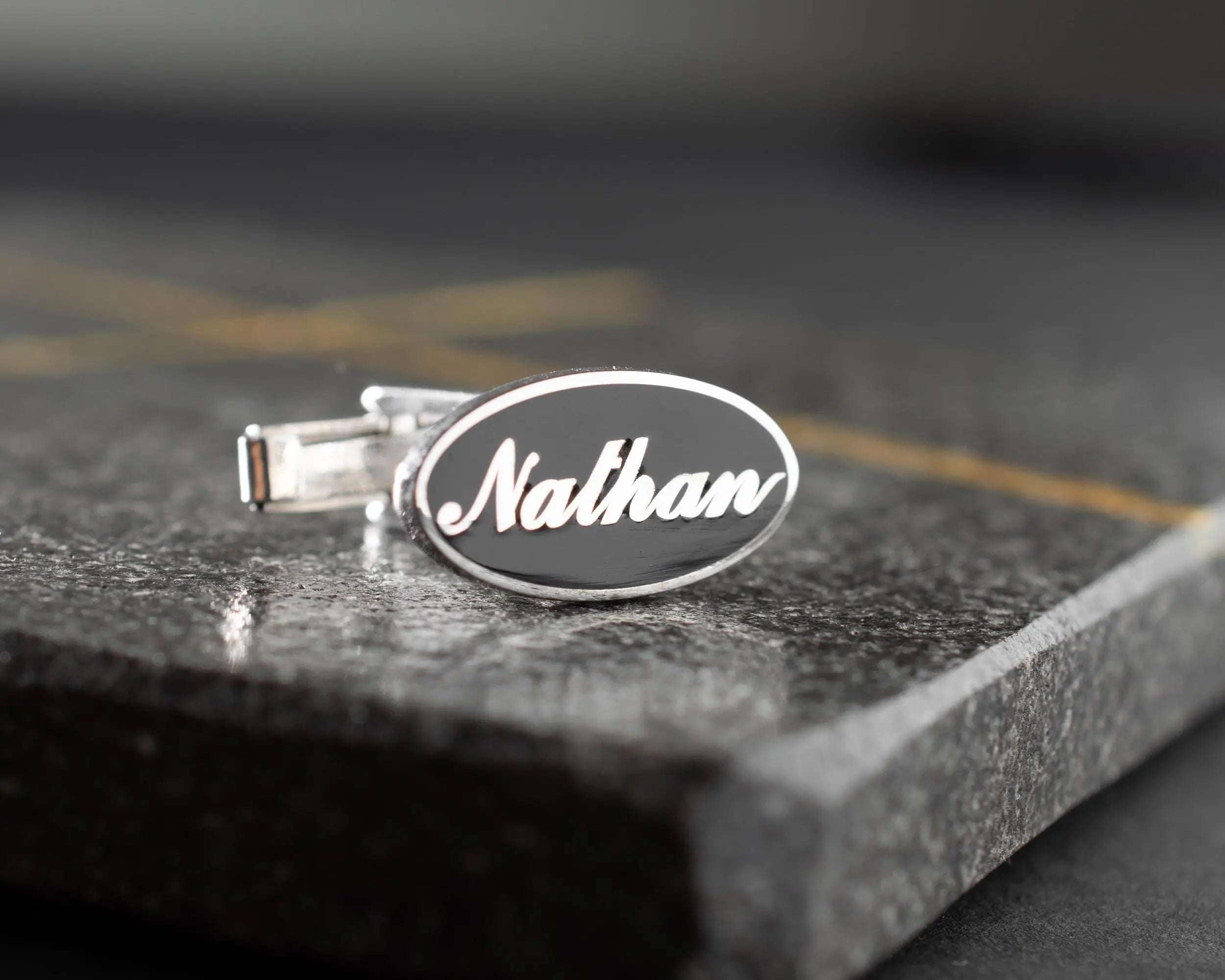 Personalized Sterling Silver Cufflinks: Engraved Initial Wedding Groomsmen Gift   Charmora Jewelry