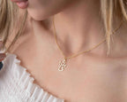 Sterling Silver Angel Necklace: Gold Angel Wings Pendant