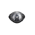 Sterling Silver Spartan Ring: Leonidas Warrior Shield Design   Charmora Jewelry