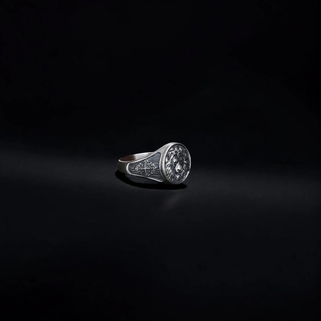Sterling Silver Lion Head Ring: Handmade Animal Jewelry   Charmora Jewelry