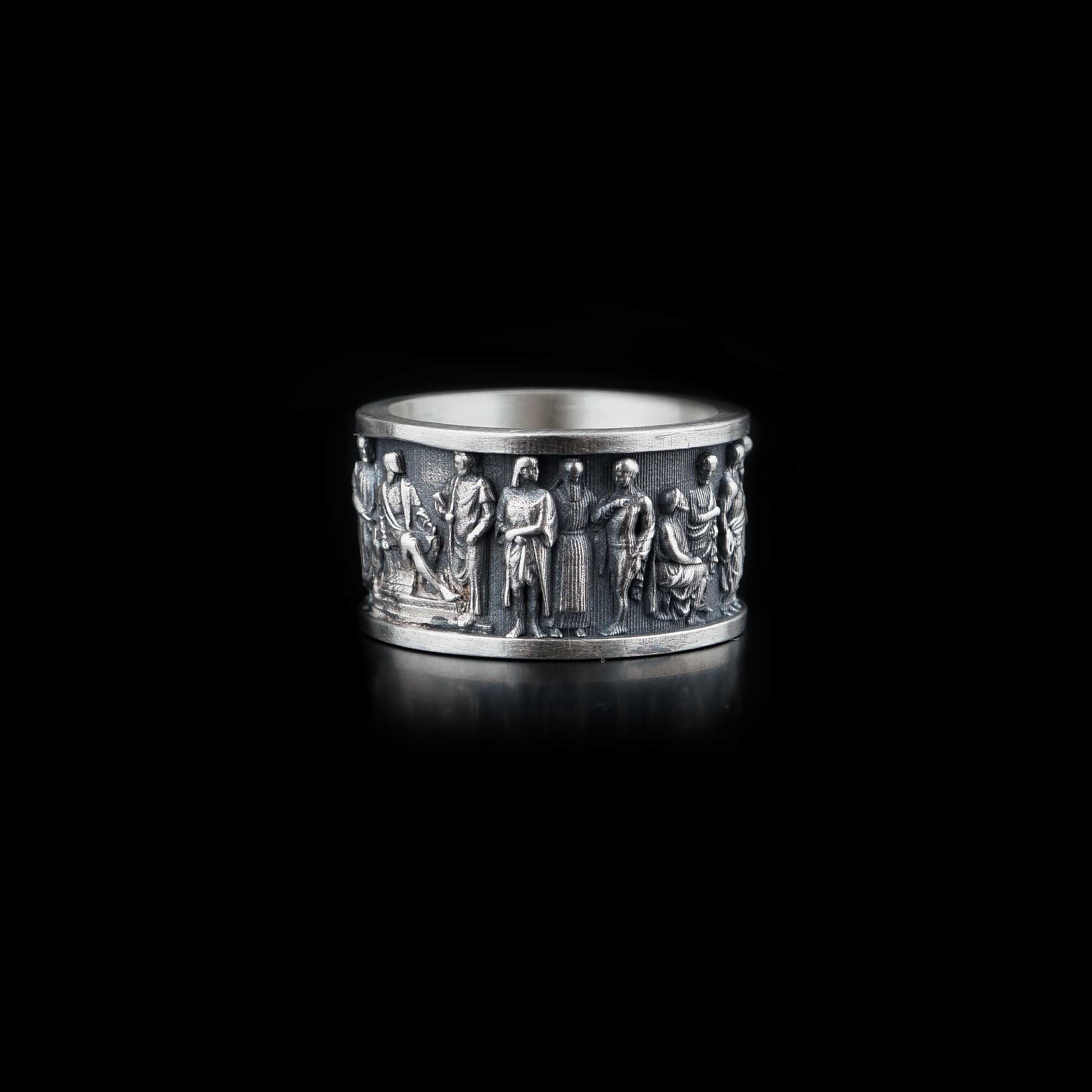 Ancient Roman Senator Ring: 925 Sterling Silver, Roman Empire Jewelry