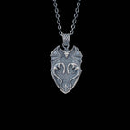 Oxidized Sterling Silver Dragon Pendant Necklace: Handmade Charm