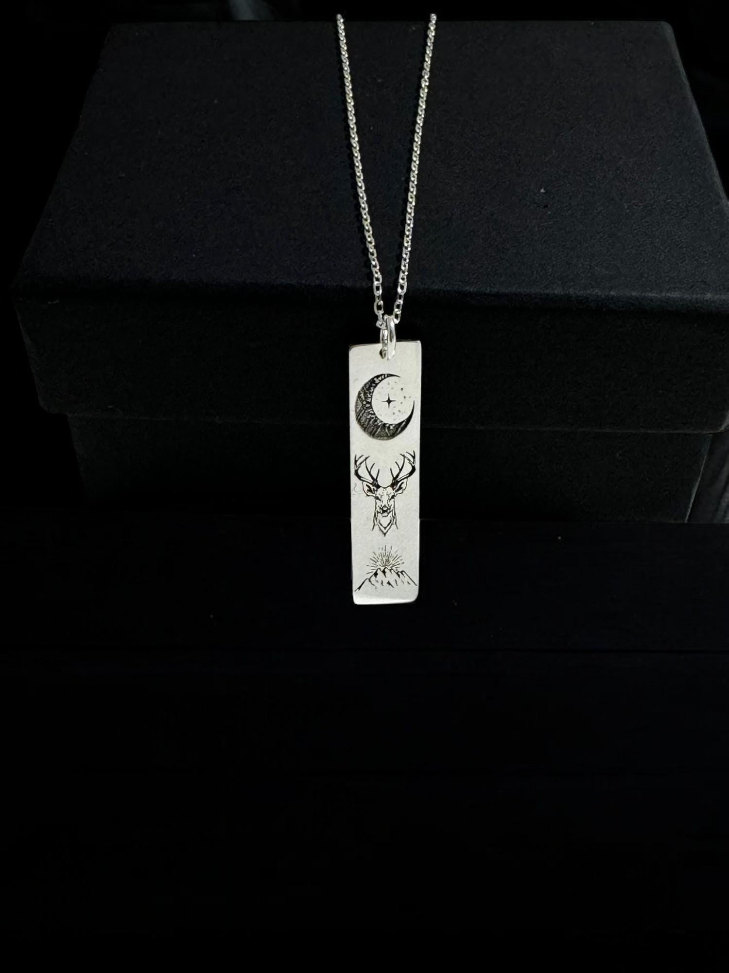 Night Court Velaris Sterling Silver Necklace: Bookish Mountain Pendant