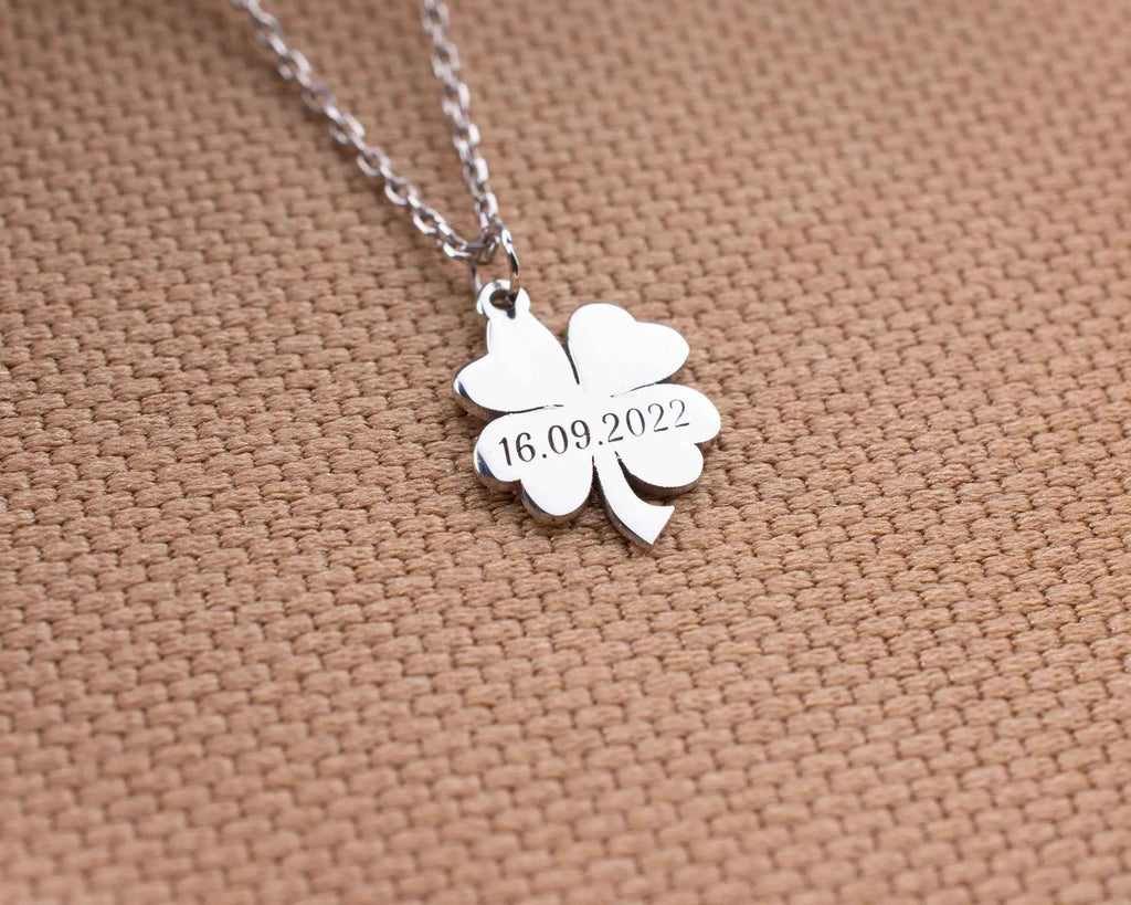 Sterling Silver 4 Leaf Clover Pendant: Good Luck Necklace