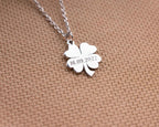Sterling Silver 4 Leaf Clover Pendant: Good Luck Necklace