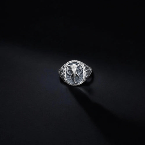 Handmade Sterling Silver Elephant Ring: Animal Jewelry Gift   Charmora Jewelry