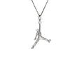 Handmade Sterling Silver Basketball Player Pendant Necklace   Charmora Jewelry