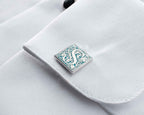 Personalized Initial Cufflinks: Engraved Sterling Silver Groomsmen Gift