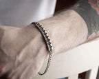 925 Sterling Silver Skull Bracelet for Men: Gothic Chain Gift for Him   Charmora Jewelry
