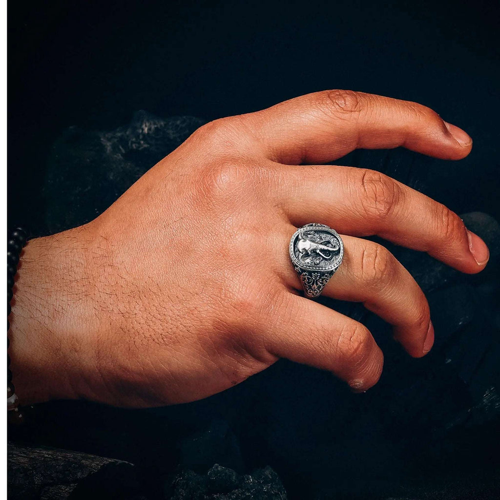 Handmade Sterling Silver Elephant Ring: Animal Jewelry Gift   Charmora Jewelry