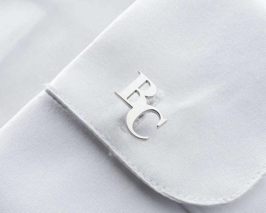 Personalized Sterling Silver Cufflinks, Groom Wedding Gift   Charmora Jewelry