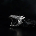 Sterling Silver Dragon Ring: Handmade Asian Mythology Jewelry   Charmora Jewelry