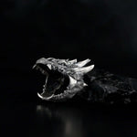 Sterling Silver Dragon Ring: Handmade Asian Mythology Jewelry   Charmora Jewelry