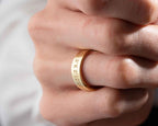 Silver Coordinates Engraved GPS Ring, Personalized Anniversary Gift