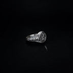 Mens Sterling Silver American Coat of Arms Ring: Patriotic USA Jewelry   Charmora Jewelry