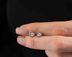 Sterling Silver Evil Eye Stud Earrings, Protection Jewelry