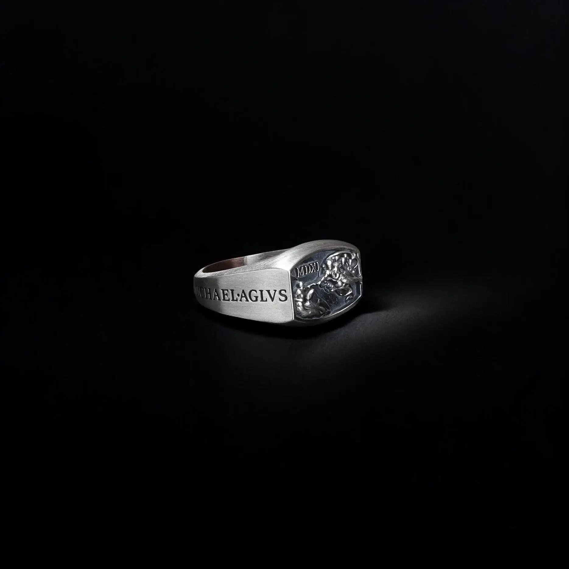 Sterling Silver Michelangelo Ring: Renaissance Art, Hand of God   Charmora Jewelry