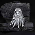 Oxidized Sterling Silver Dragon Ring: Gothic Mens Jewelry