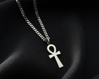 Sterling Silver Egyptian Ankh Cross Necklace: Symbol of Life Pendant   Charmora Jewelry
