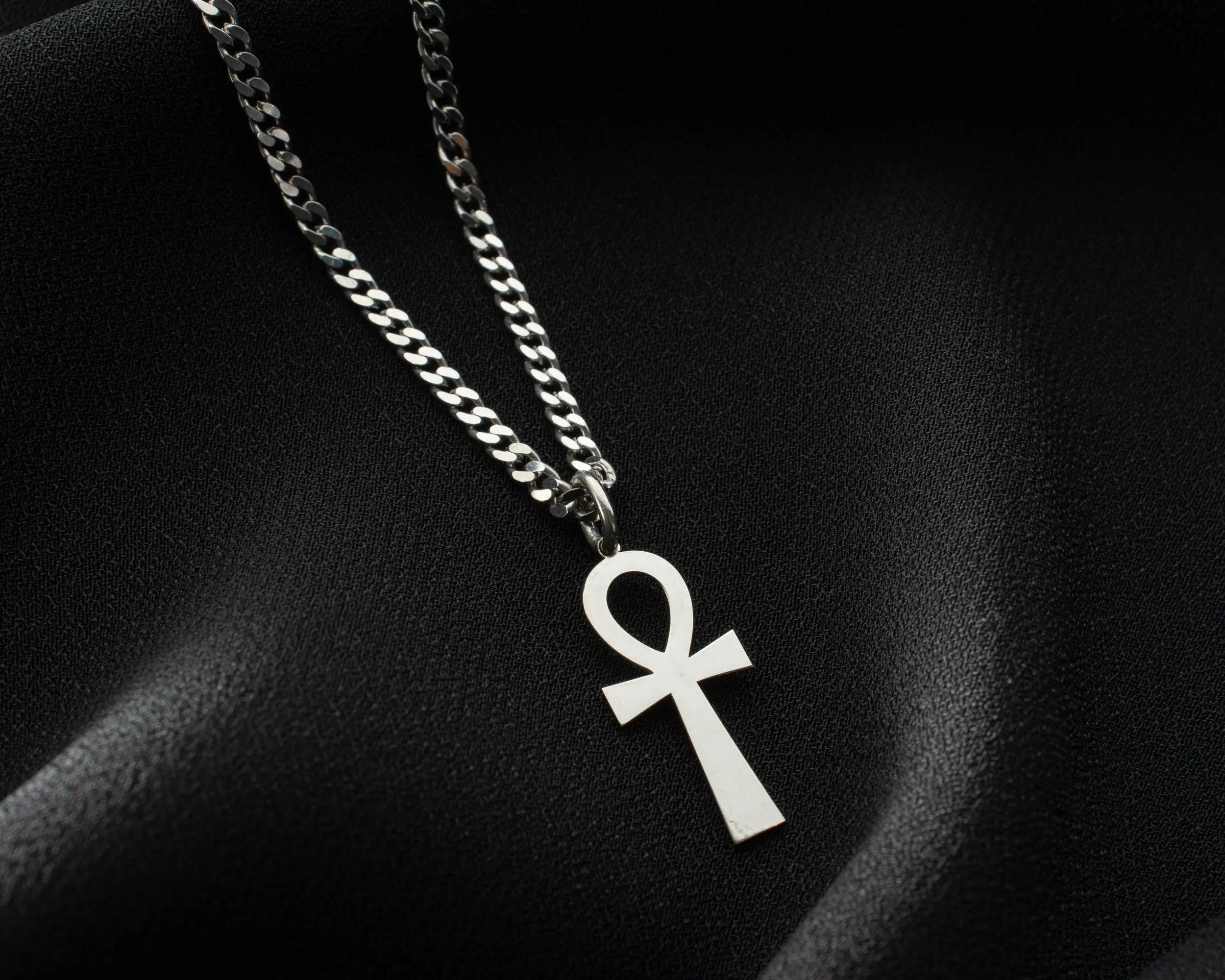 Collier Ankh égyptien en argent sterling : Pendentif symbole de vie